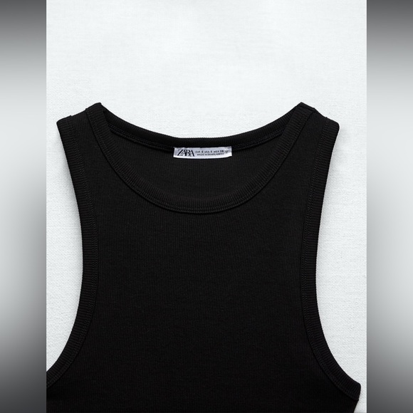 Zara Black Ribbed Tank Top - Picture 11 of 11